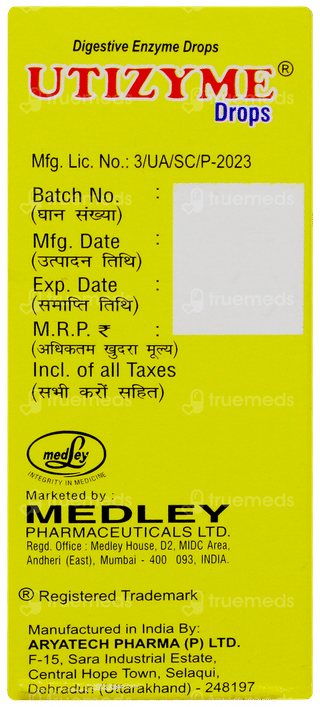 Utizyme Pineapple Flavour Oral Drops 15ml