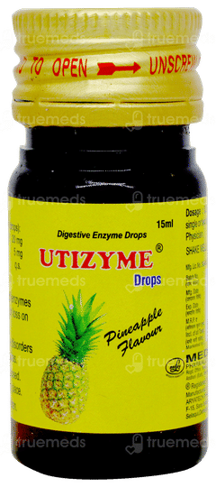 Utizyme Pineapple Flavour Oral Drops 15ml