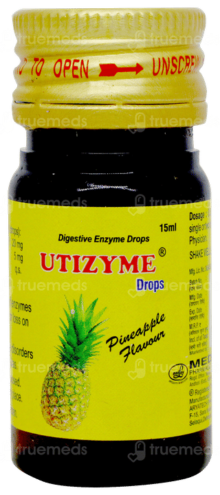 Utizyme Pineapple Flavour Oral Drops 15ml