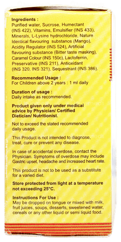 A To Z Ns+ Mango Flavour Oral Drops 15ml