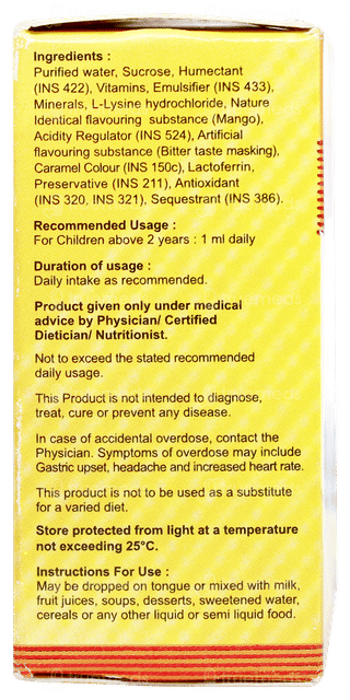 A To Z Ns+ Mango Flavour Oral Drops 15ml