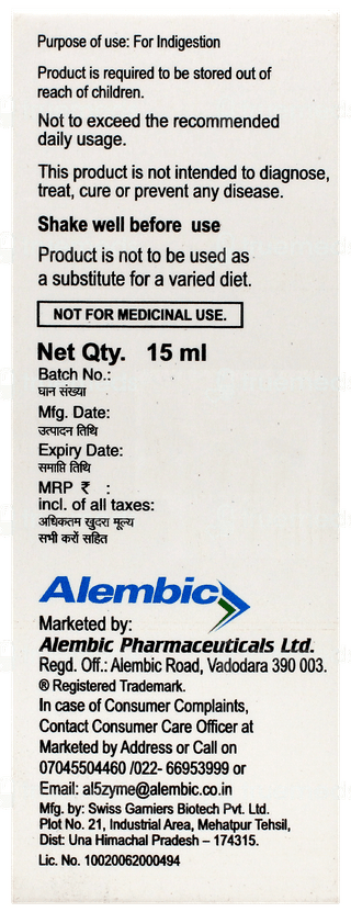 Al5zyme Oral Drops 15Ml