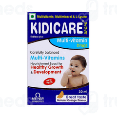 Kidicare Orange Flavour Oral Drops 30ml