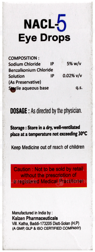 Nacl 5 Eye Drops 10Ml