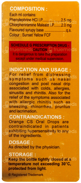 Orange Cs Oral Drops 15ml