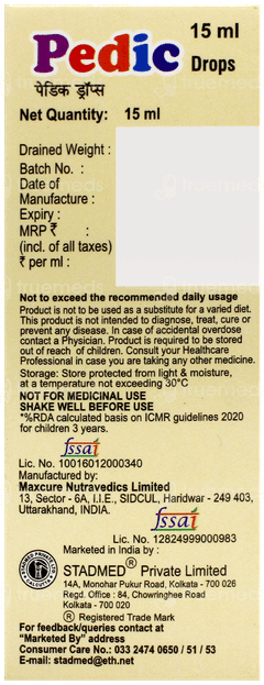 Pedic Oral Drops 15Ml