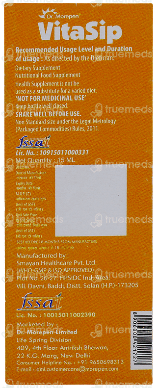 Vitasip Oral Drops 15ml