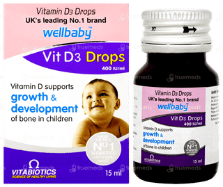 Wellbaby Vit D3 400iu Oral Drops 15ml