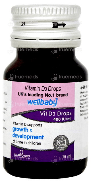 Wellbaby Vit D3 400iu Oral Drops 15ml