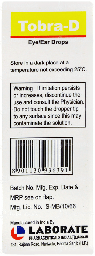 Tobra D Eye/ear Drops 10ml