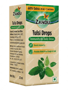 Zandu Tulsi Drops 20ml+12ml Extra
