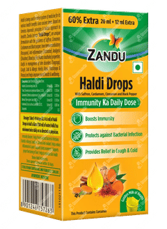 Zandu Haldi Drops 20ml+12ml Extra Zandu Haldi Drops 20ml+12ml Extra