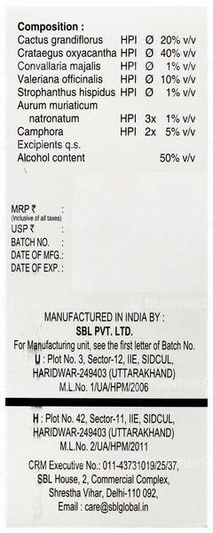 Sbl Tonicard Gold Drops 100ml