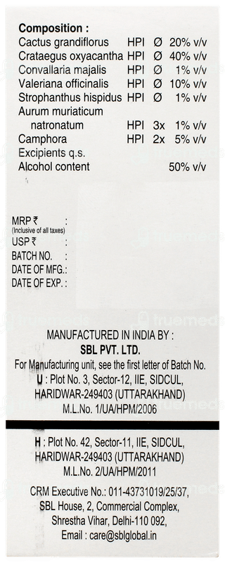 Sbl Tonicard Gold Drops 100ml