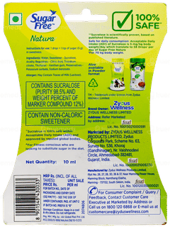 Sugar Free Natura Sweet Drops 10Ml