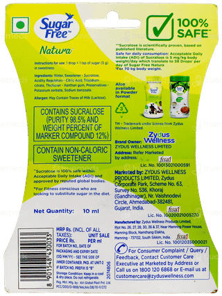 Sugar Free Natura Sweet Drops 10Ml