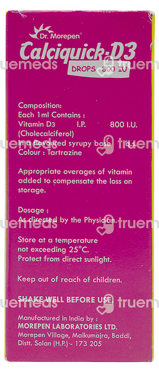 Calciquick D3 800 IU Drops 15 ML