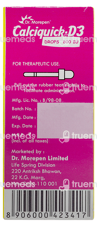 Calciquick D3 800 IU Drops 15 ML