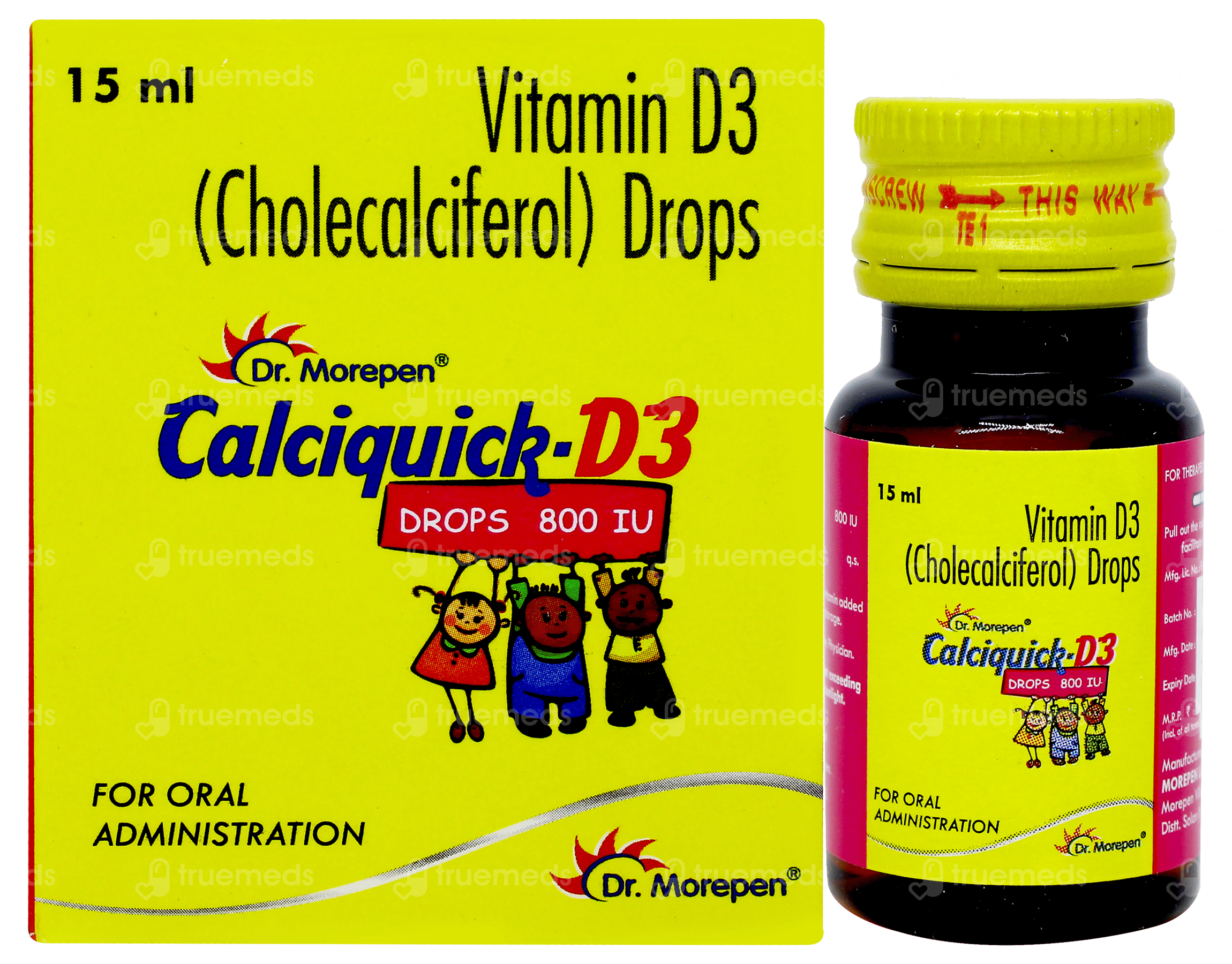 Calciquick D3 800 Iu Drops 15 Ml - Uses, Side Effects, Dosage, Price ...