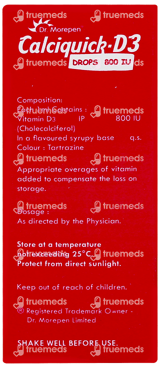 Calciquick D3 800iu Oral Drops 15ml