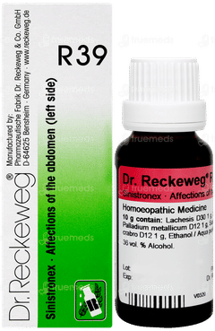 Dr Reckeweg R39 Affections Of The Abdomen Left Side Drop 22 ML Dr Reckeweg R39 Affections Of The Abdomen Left Side Drop 22 ML