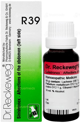Dr Reckeweg R39 Affections Of The Abdomen Left Side Drop 22 ML