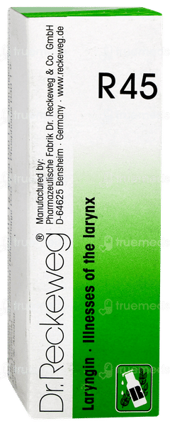 Dr Reckeweg R45 Illnesses Of The Larynx Drops 22ml