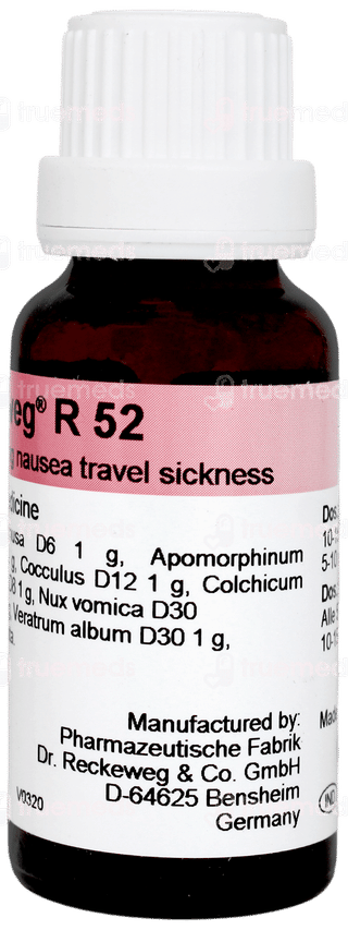 Dr Reckeweg R52 Travel Sickness Drop 22 ML