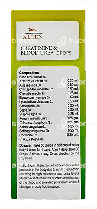 Allen A 87 Creatinine And Blood Urea Drop 30 ML