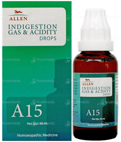 Allen A15 Indigestion Gas & Acidity Drops 30Ml Allen A15 Indigestion Gas & Acidity Drops 30Ml