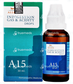 Allen A15 Indigestion Gas & Acidity Drops 30ml Allen A15 Indigestion Gas & Acidity Drops 30ml
