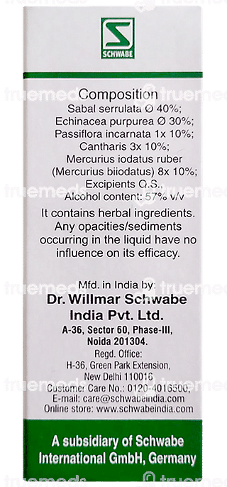 Dr Willmar Schwabe India Sabal Pentarkan Drop 30 ML