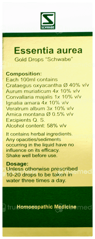 Dr Willmar Schwabe Essentia Aurea Gold Drops 30ml