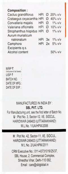 Sbl Tonicard Gold Oral Drops 30ml