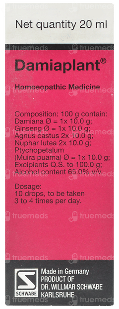Dr Willmar Schwabe Damiaplant Drops 20ml