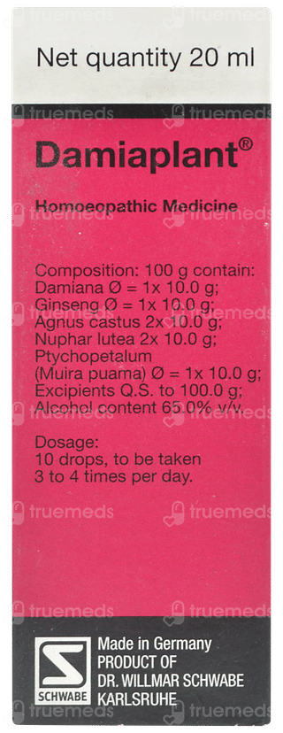 Dr Willmar Schwabe Damiaplant Drops 20ml