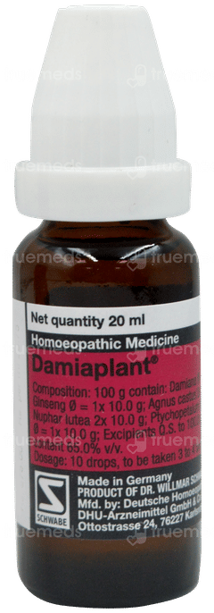 Dr Willmar Schwabe Damiaplant Drops 20ml
