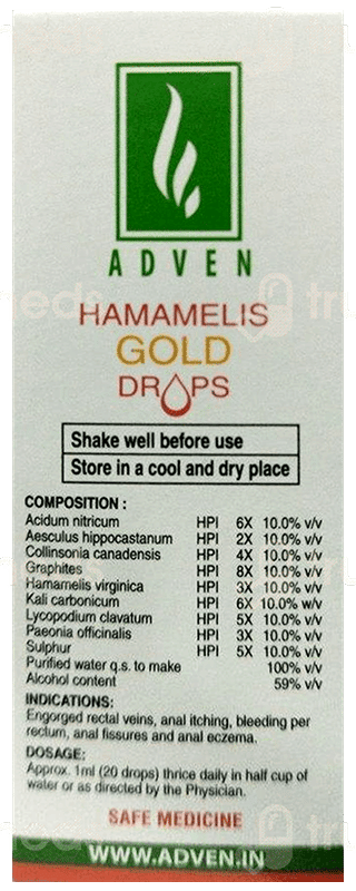 Adven Hamamelis Gold Drops 30Ml