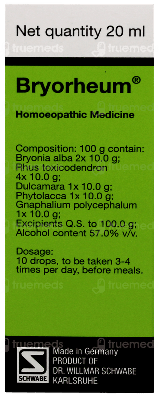 Dr Willmar Schwabe Bryorheum Drops 20ml