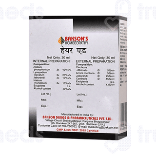 Baksons Homoeopathy Hair Aid 30ml Pack Of 2 Drops