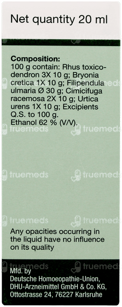 Dr Willmar Schwabe Rhus Toxicodendron Pentarkan Ptk 73 Drops 20ml