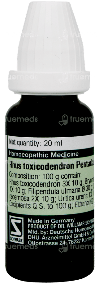 Dr Willmar Schwabe Rhus Toxicodendron Pentarkan Ptk 73 Drops 20ml