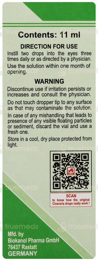 Adel Cineraria Maritima Eye Drops 11ml