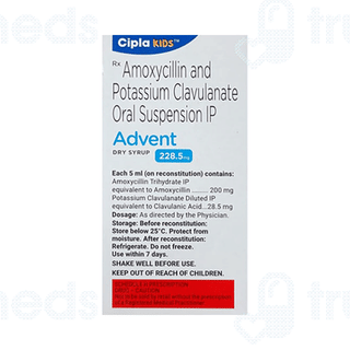 Advent 228.5mg Tangy Orange Flavour Dry Syrup 30ml