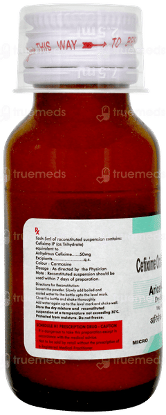 Aricef O 50 Dry Syrup 30ml Aricef O 50 Dry Syrup 30ml