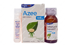 Azee 100mg Peppermint Flavour Dry Syrup 15ml