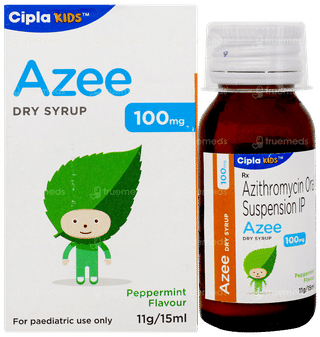Azee 100mg Peppermint Flavour Dry Syrup 15ml