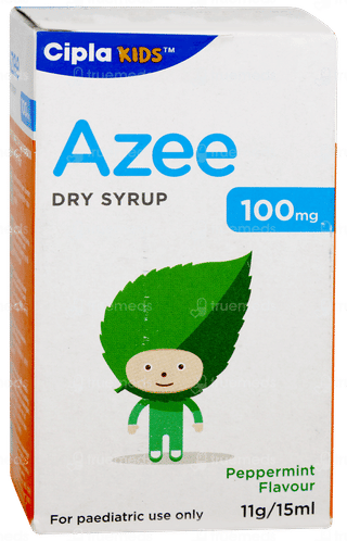 Azee 100mg Peppermint Flavour Dry Syrup 15ml