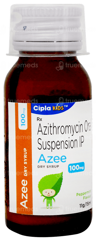 Azee 100mg Peppermint Flavour Dry Syrup 15ml