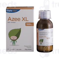 Azee Xl 100mg Peppermint Flavour Dry Syrup 30ml